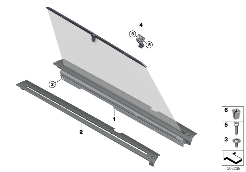 Genuine BMW 51357478576 G06 Right Rear Door Sun Blind (Inc. X6)