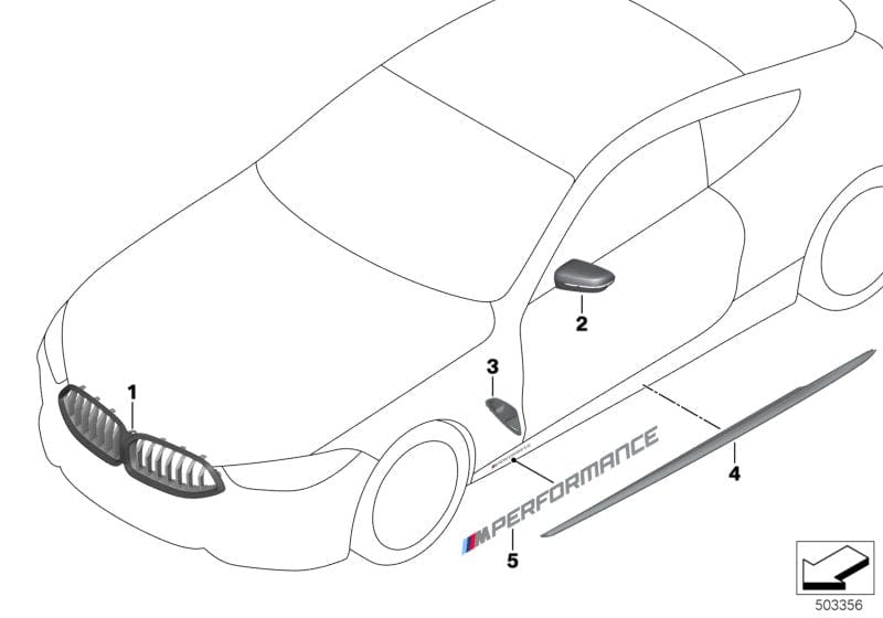 Genuine BMW 51132466813 G14 G16 G15 Trim Air Duct Side Panel Cfrp, Left M PERFORMANCE (Inc. 840iX, 840i & M850iX)