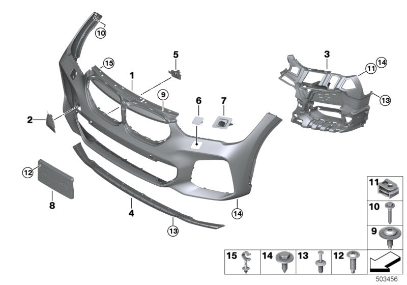 Genuine BMW 51118075880 Bracket, Fog Lamp Right M (Inc. X1)