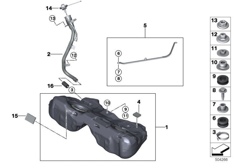 Genuine BMW 16119456482 G16 Plastic Fuel Tank (Inc. 840iX, 840i & M850iX)