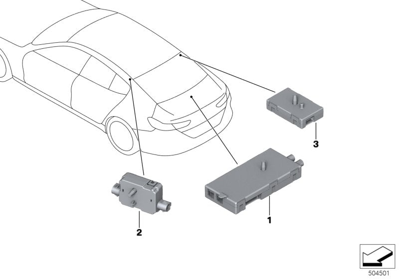 Genuine BMW 65206835187 F93 G16 Antenna Amplifier AM/FM/DAB (Inc. 840iX, 840i & M850iX)