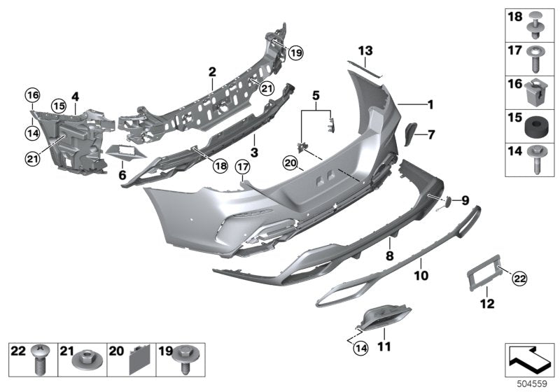 Genuine BMW 51128080488 G16 Absorber Funnel, Right M (Inc. 840dX, 840i & M850iX)