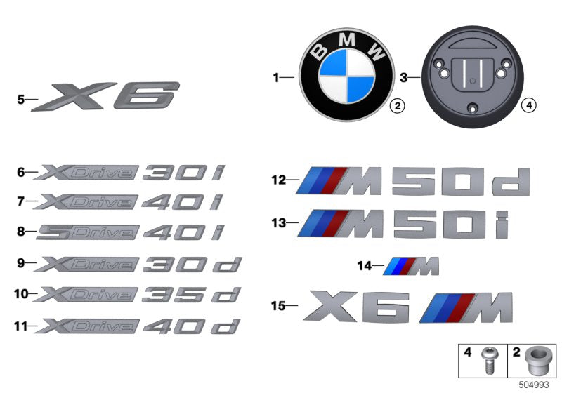 Genuine BMW 51147436116 G06 Label X6 (Inc. X6)