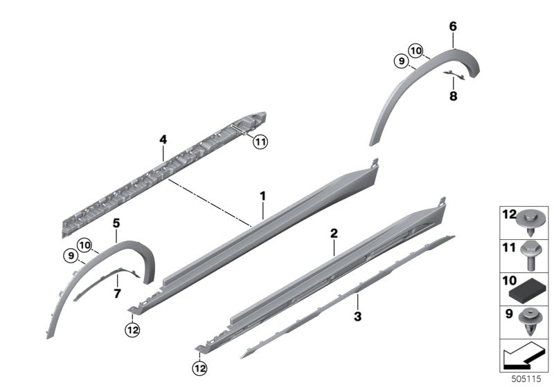 Genuine BMW 51777469417 G06 Wheel Arch Trim, Rear Left (Inc. X6)