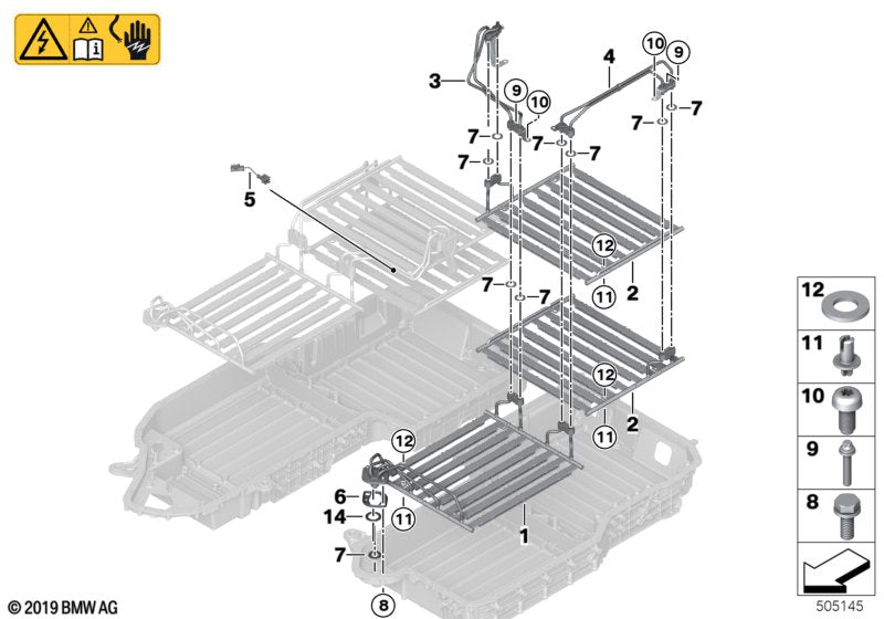 Genuine BMW 61278483890 G05 Radiator, High-Volt.Battery, Rear Lt (Inc. X5 45eX)