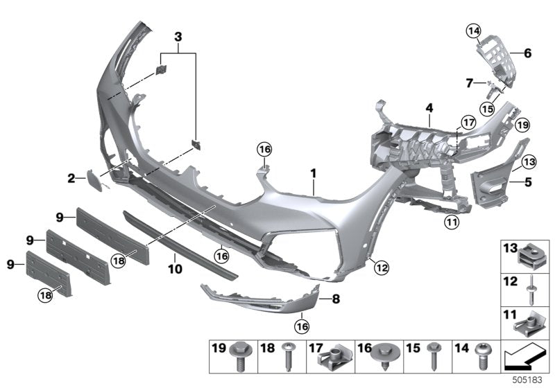 Genuine BMW 51117497173 G06 TriCover, Front Lower Left (Inc. X6)