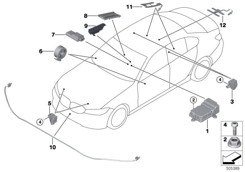 Genuine BMW 65779349777 G32 G15 G11 Sensor, Front (Inc. M340i, 745e & 320i 1.6)
