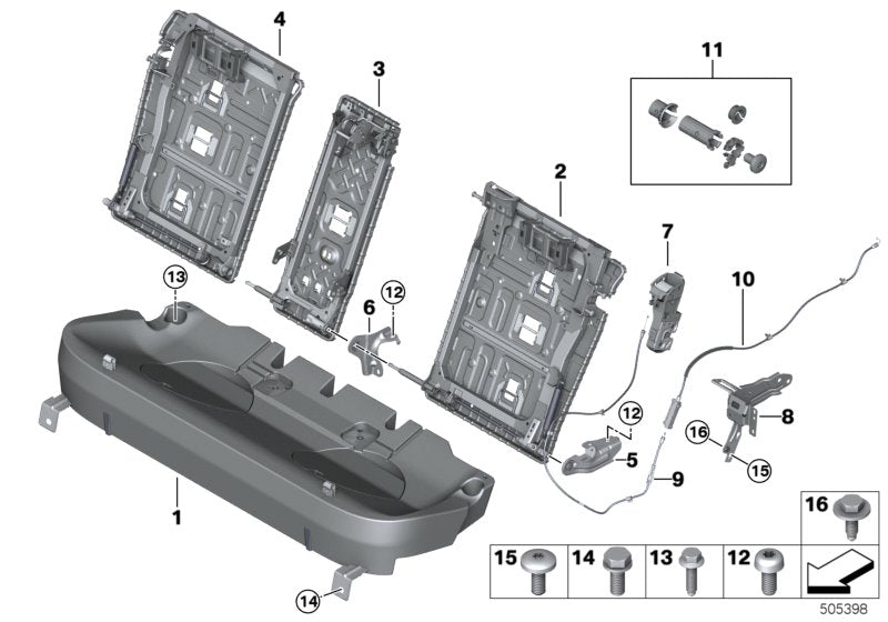 Genuine BMW 52207449451 G05 Adapter Plate, Left (Inc. X5)