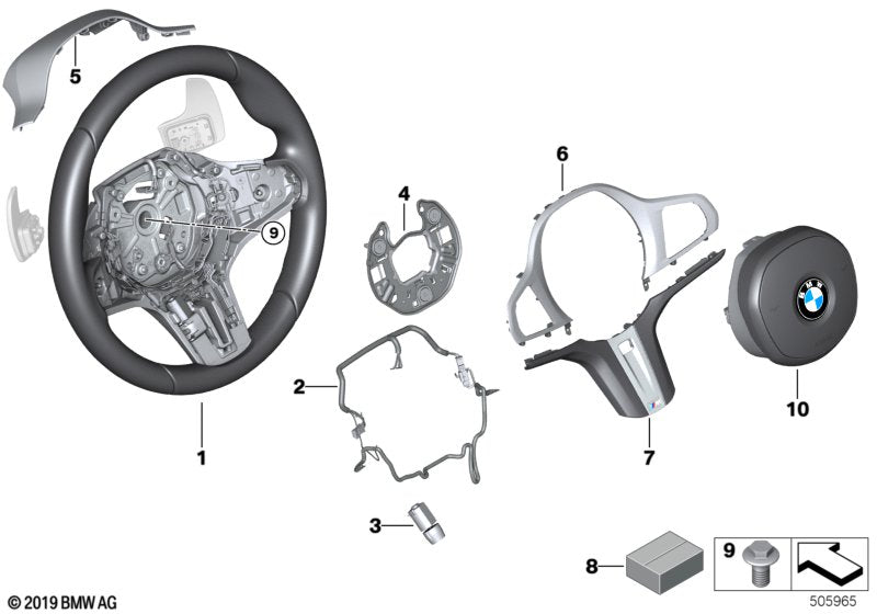 Genuine BMW 32308746684 G21 F44 G20 Connecting Line, Steering Wheel (Inc. 320d, 330dX & M340iX)