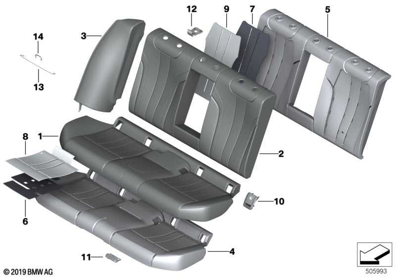 Genuine BMW 52207451012 G30 Cover Isofix CANBERRABEIGE (Inc. 530eX, M550iX & 540dX)