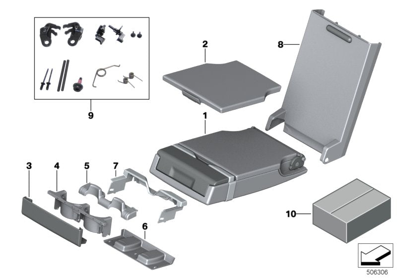 Genuine BMW 52207949392 G32 Cover, Centre Arm Rest, Leather ELF.WEISS (Inc. 620dX, 630d & 640dX)