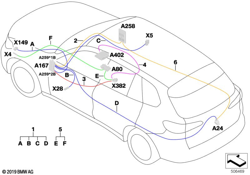Genuine BMW 61118715389 Cable For Ethernet L= 3591MM