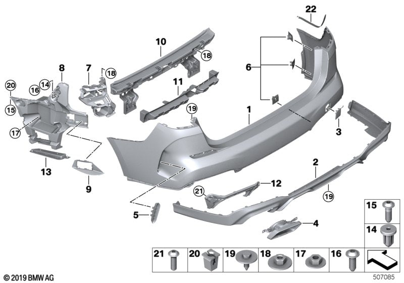 Genuine BMW 51128075446 F44 Trim Panel, Bumper, Rear, Bottom MSP (Inc. 220d & 228iX)