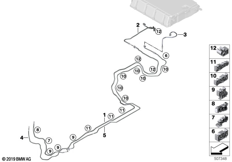 Genuine BMW 16127386648 Fuel Feed Line (Inc. 745LeX, 740LeX & 745Le)