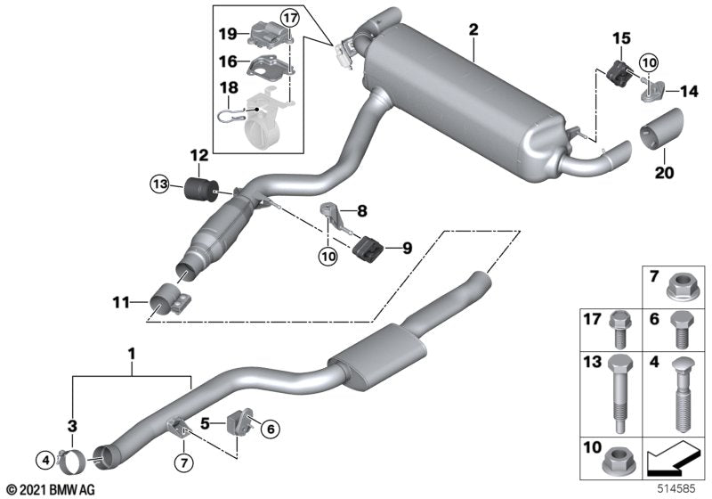Genuine BMW 18308686640 Actuator Drive, Exhaust Flap