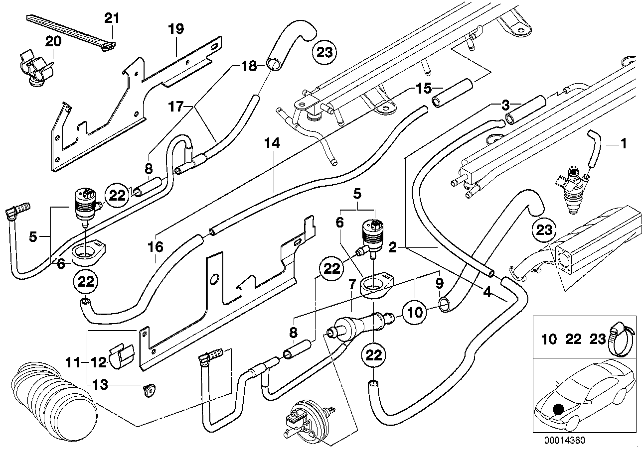 Genuine BMW 13531435600 E38 Support Left ZYL.7-12 (Inc. 750i, 750iL & 750iLP)