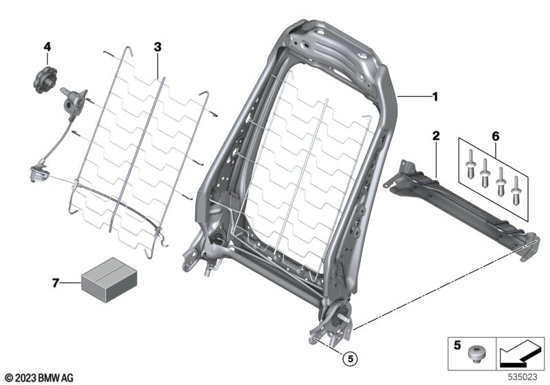 Genuine BMW 52107431771 Lumbar Support Electric Left