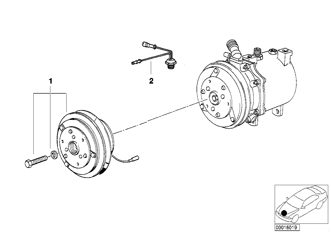 Genuine BMW 64528390779 E31 E34 E36 Magnetic Clutch (Inc. M3, 730iL & 840i)