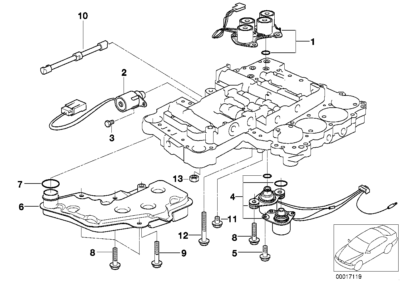 Genuine BMW 24341422213 E39 E36 E34 Torque Converter Solenoid Valve (Inc. 325i, 328i & 323i)