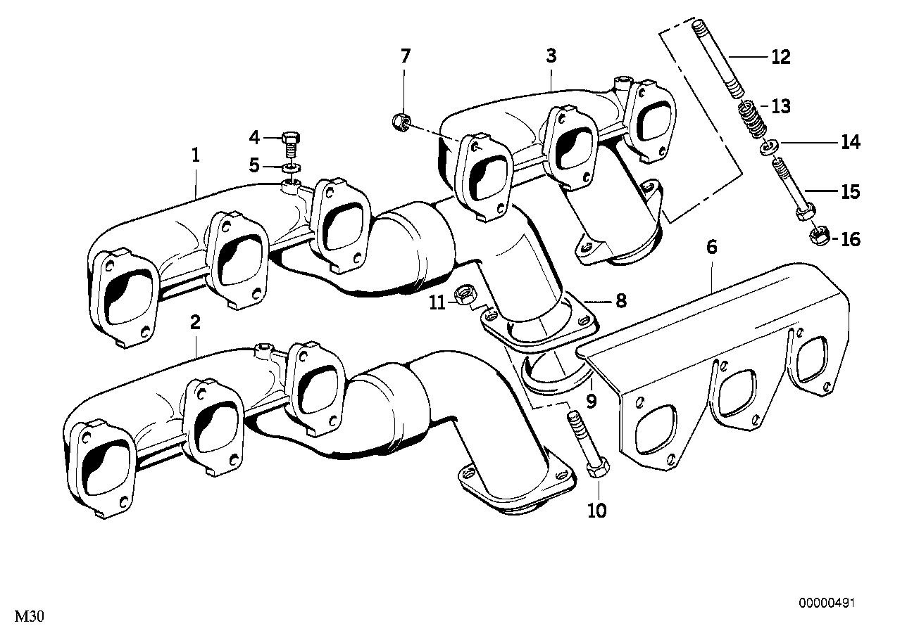 Genuine BMW 11621716884 E24 E28 E34 Stud Bolt M8X95 (Inc. 535i, 730iL & 530i)