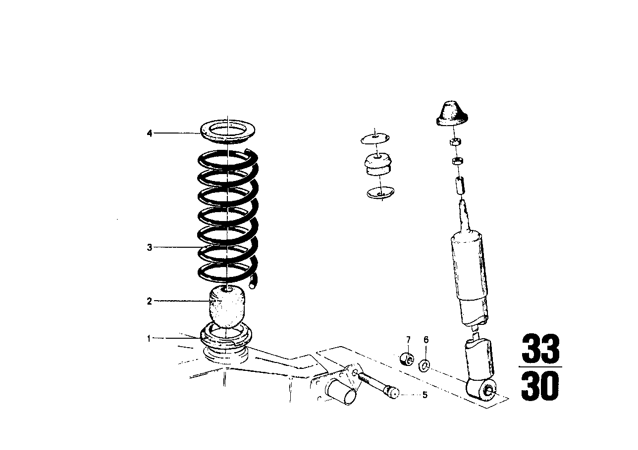 Genuine BMW 33531113587 Coil Spring ROT TURBO (Inc. 2002turbo)