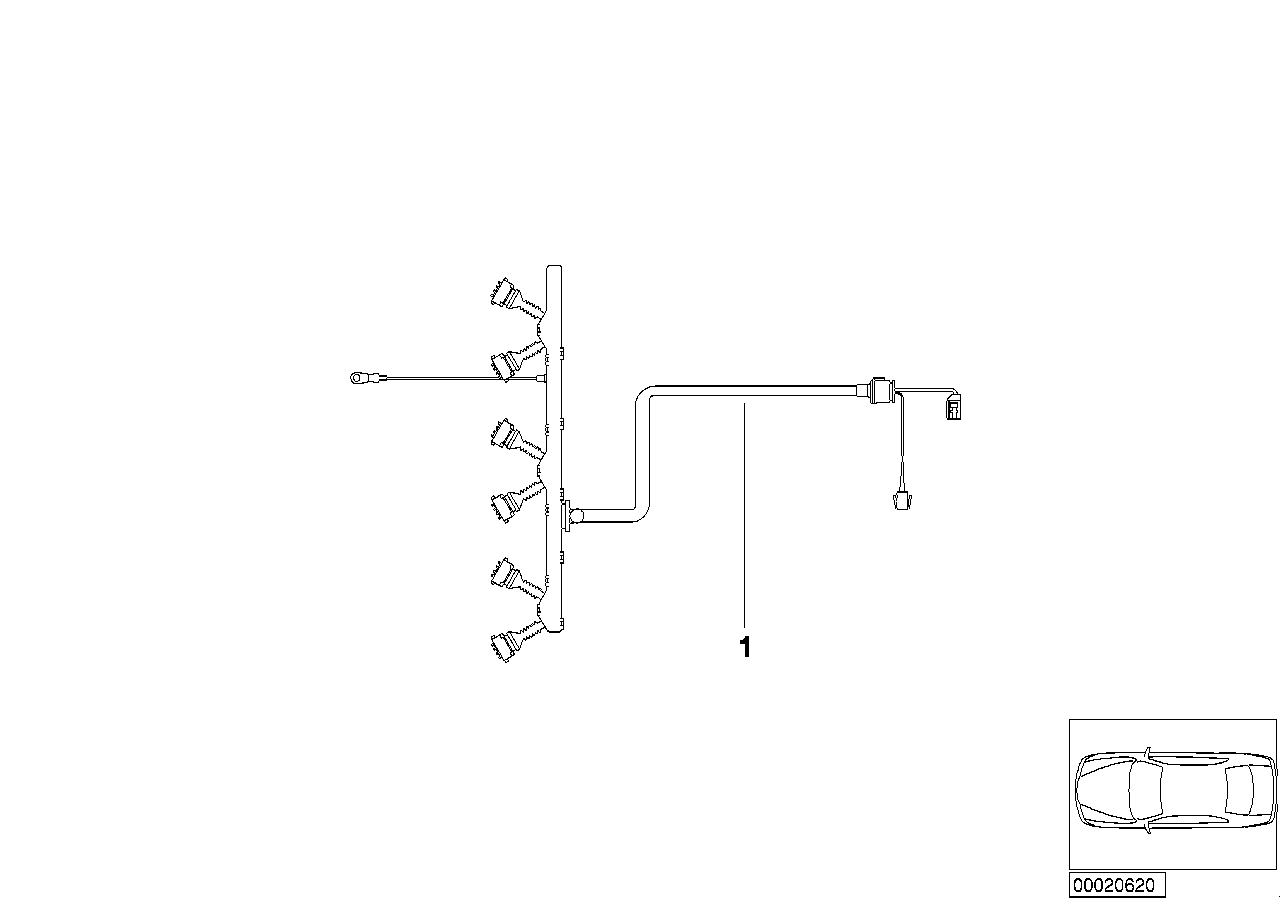 Genuine BMW 12517518044 E46 Wiring Harness, Engine Ignition Module (Inc. 320Ci, 330xi & 325xi)