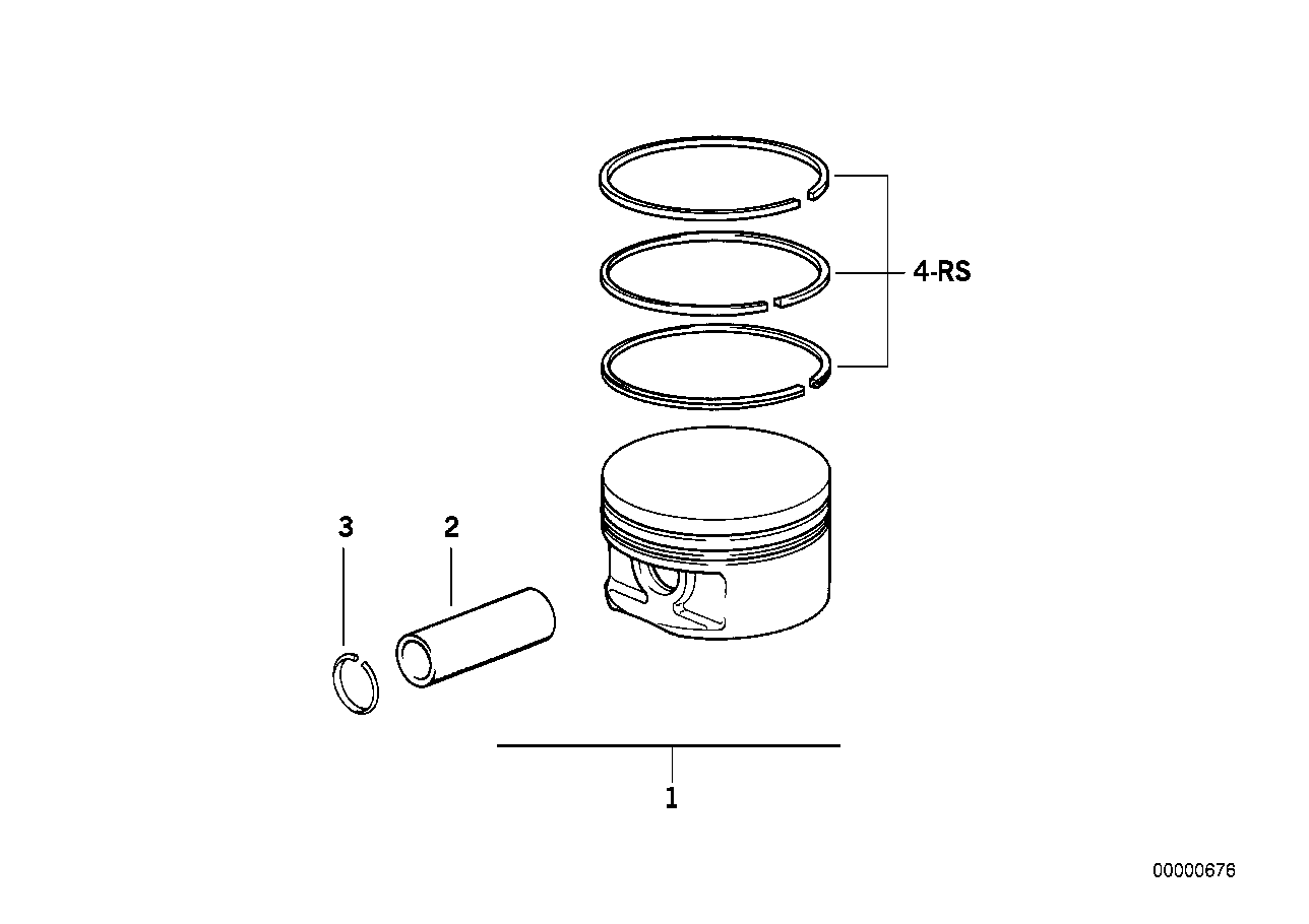 Genuine BMW 11250031822 E38 E31 E39 Alusil Piston Rings Repair Kit (+0,50) (Inc. 740iL, 540iP & 840Ci)