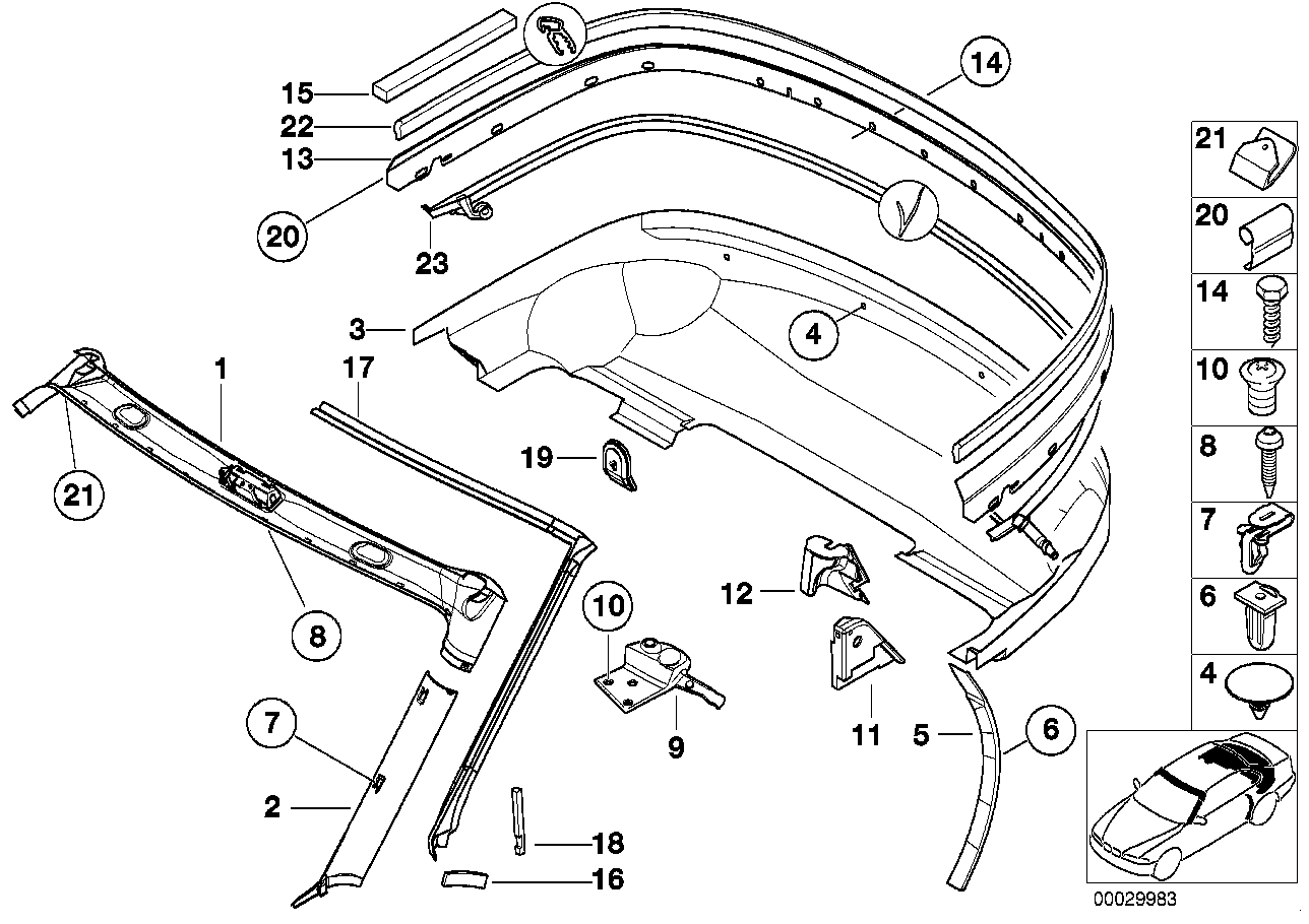 Genuine BMW 51718397928 E36 Sealing RECHTS (Inc. Z3)