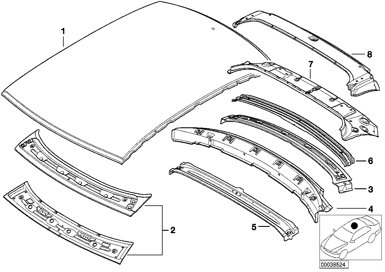 Genuine BMW 41328228246 E46 Upper Apron (Inc. 330i, 316i 1.6 & 330d)