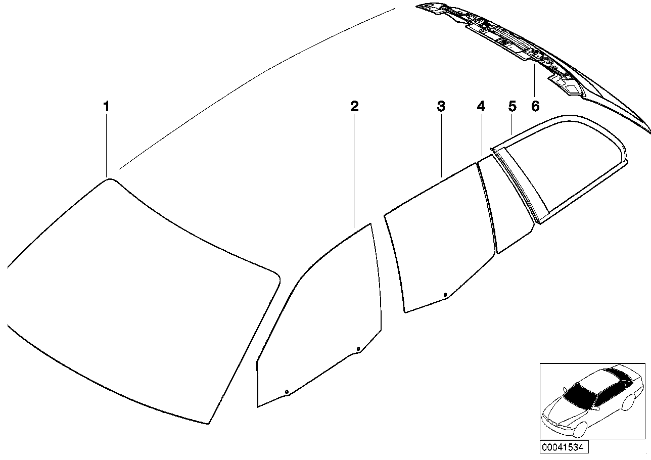 Genuine BMW 51347008059 E46 Door Window, Tinted Glass, Rear Left (Inc. 318d, 330xd & 316i)