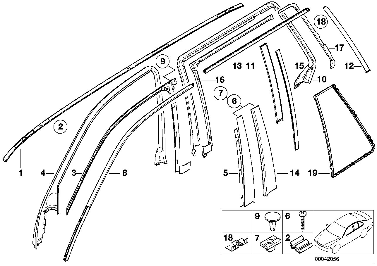Genuine BMW 51348163987 E39 Rear Left Door Cover With Switch (Inc. 540i, 528i & 530d)