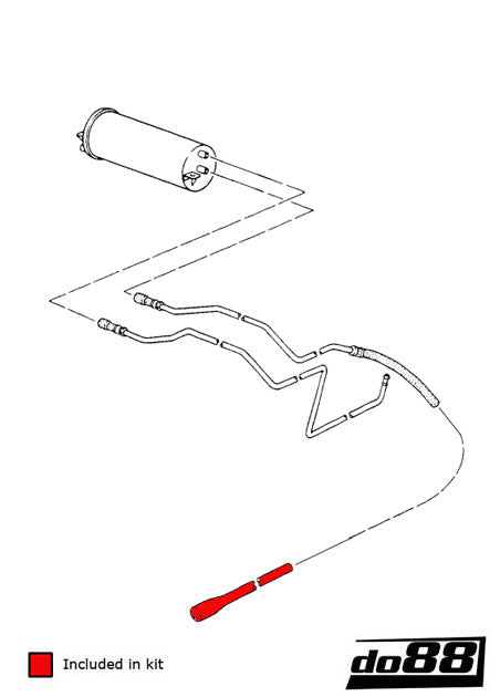 DO88 DO88-KIT163 Porsche 964 3.3 Turbo 1990-1994 Carbon Cannister Hose