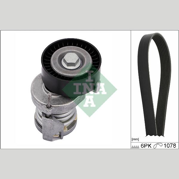 INA 529010310 V-Ribbed Belt Set