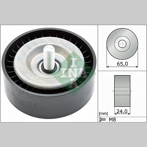 INA 532078210 V-Ribbed Belt Deflection/Guide Pulley