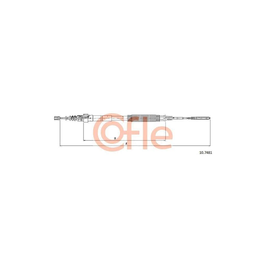 Cofle 10.7404 Hand Brake Cable for VW Golf III Hatchback (1H1)