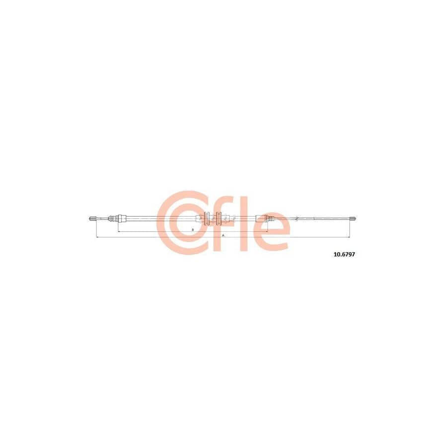 Cofle 10.6797 Hand Brake Cable for Renault Megane
