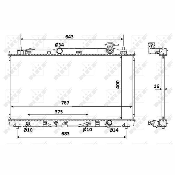 NRF NRF53922 Engine Radiator