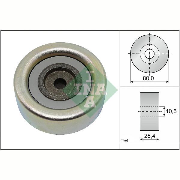 INA 532093310 V-Ribbed Belt Deflection/Guide Pulley