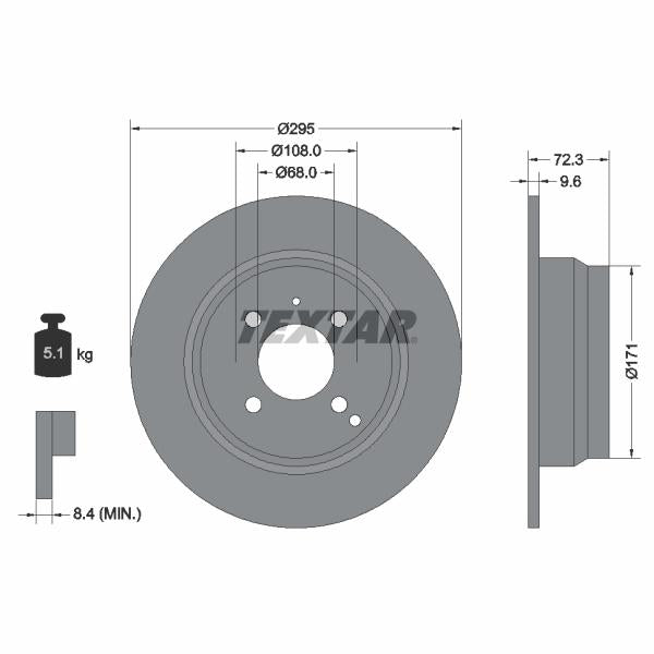 TEXTAR 92058700 Brake Disc