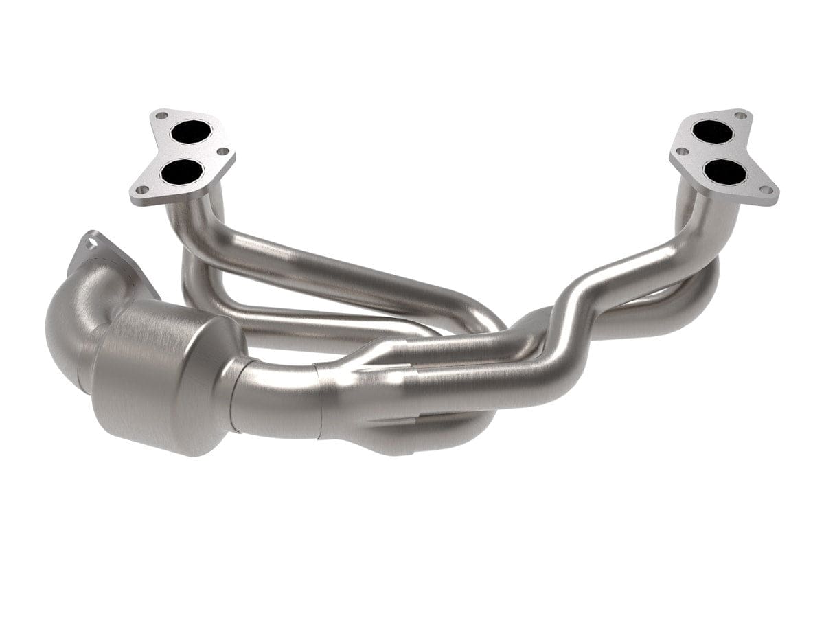 aFe 48-36804-HC Twisted Steel Long Tube Header 304 Stainless Steel w/ Cat