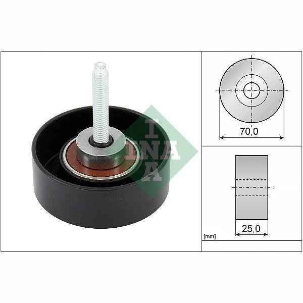 INA 532054110 V-Ribbed Belt Deflection/Guide Pulley