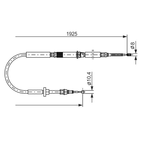 FEBI BILSTEIN FE49628 Parking Brake Cable Pull