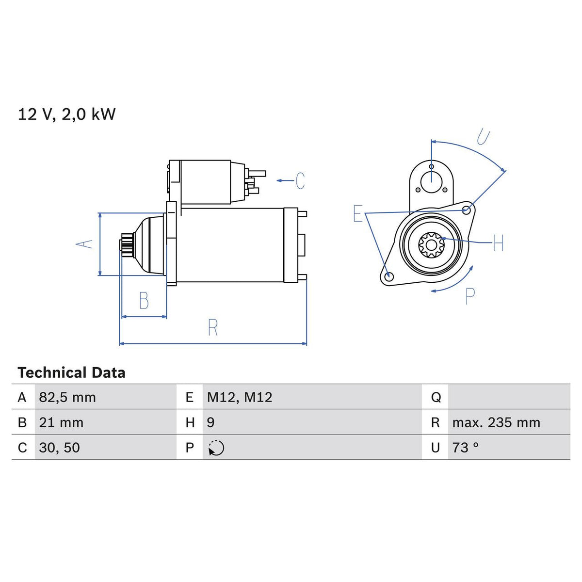 BOSCH 0986021630 Starter