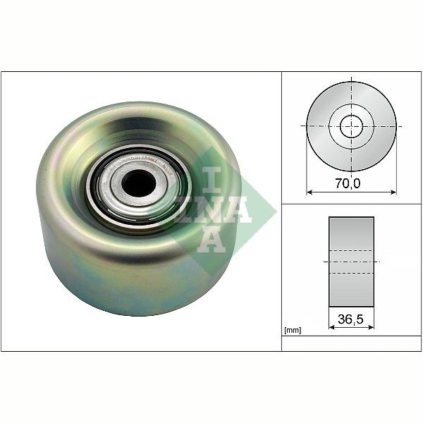 INA 532078010 V-Ribbed Belt Deflection/Guide Pulley
