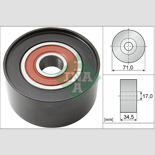 INA 532054210 V-Ribbed Belt Deflection/Guide Pulley