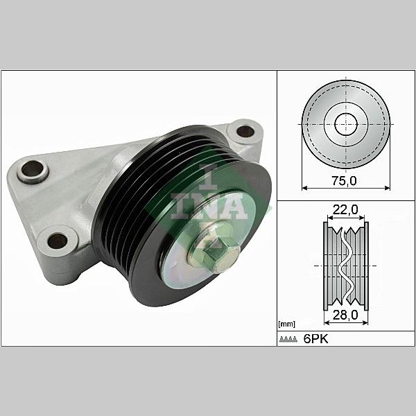 INA 532082510 V-Ribbed Belt Deflection/Guide Pulley