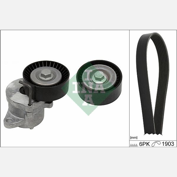 INA 529034810 V-Ribbed Belt Set
