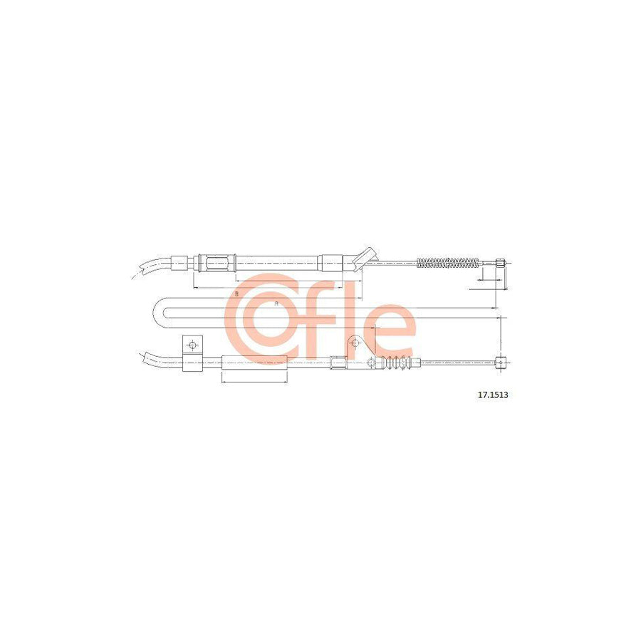 Cofle 17.1513 Hand Brake Cable for Toyota Camry V Saloon (_V3_)