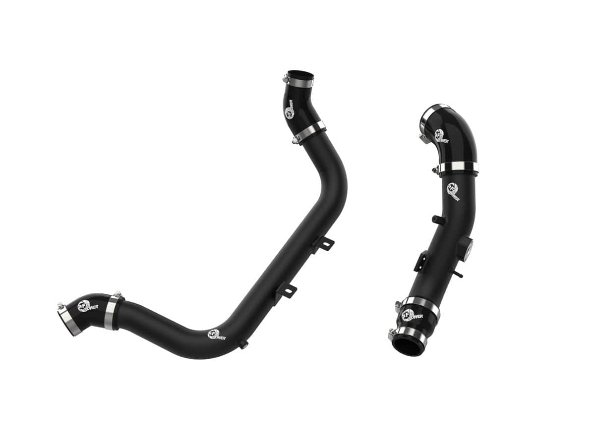 aFe 46-20634-B BladeRunner 2-1/4 IN & 2-1/2 IN Aluminum Hot and Cold Charge Pipe Kit Black