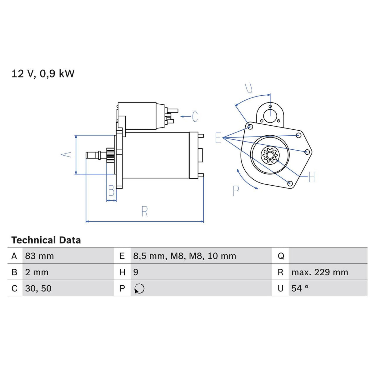 BOSCH 0986016790 Starter